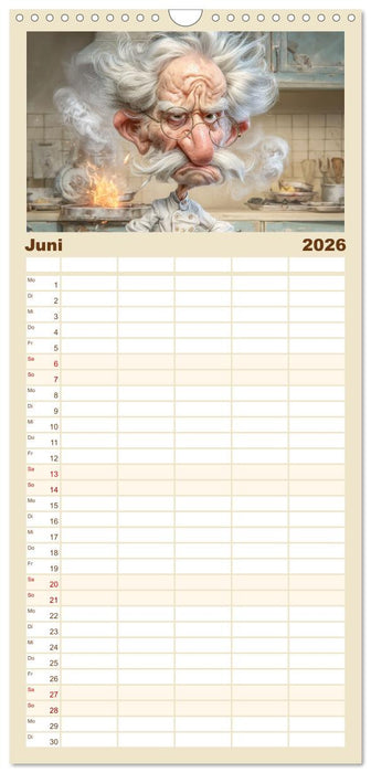 Arbeiten bis der Rollator funkt! (CALVENDO Familienplaner 2026)