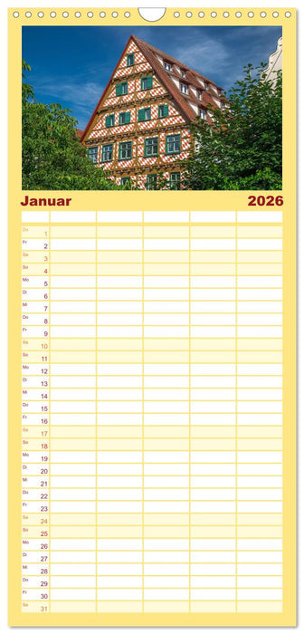 Ulm - Hübsche Großstadt an der Donau (CALVENDO Familienplaner 2026)