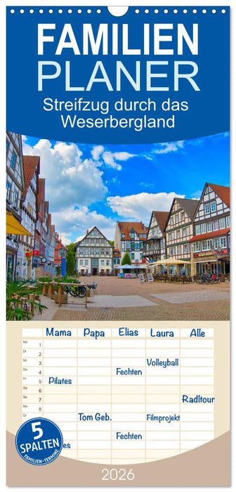 Streifzug durch das Weserbergland (CALVENDO Familienplaner 2026)
