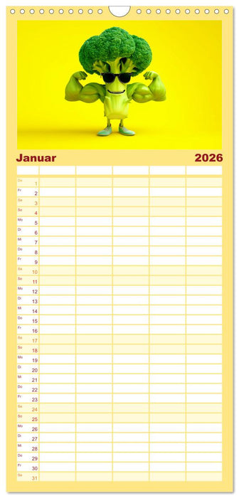 Esse ich nicht! Der freche Kinderkalender mit Obst & Gemüse (CALVENDO Familienplaner 2026)