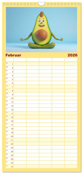 Esse ich nicht! Der freche Kinderkalender mit Obst & Gemüse (CALVENDO Familienplaner 2026)