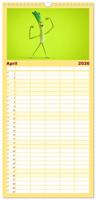 Esse ich nicht! Der freche Kinderkalender mit Obst & Gemüse (CALVENDO Familienplaner 2026)