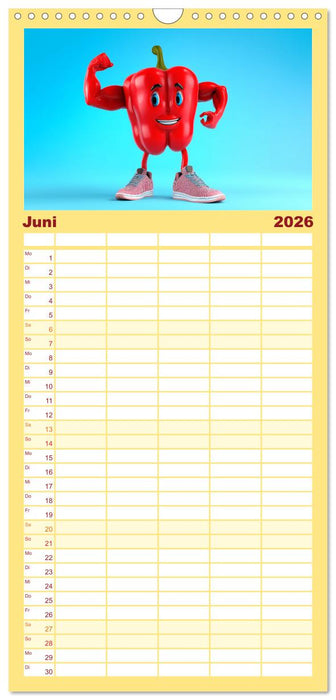 Esse ich nicht! Der freche Kinderkalender mit Obst & Gemüse (CALVENDO Familienplaner 2026)