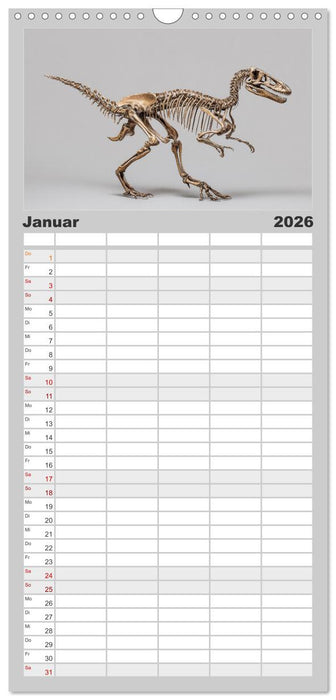 Knochen der Giganten - Dinosaurier im Porträt (CALVENDO Familienplaner 2026)