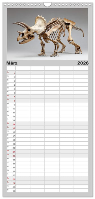 Knochen der Giganten - Dinosaurier im Porträt (CALVENDO Familienplaner 2026)
