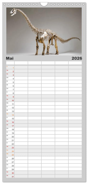 Knochen der Giganten - Dinosaurier im Porträt (CALVENDO Familienplaner 2026)