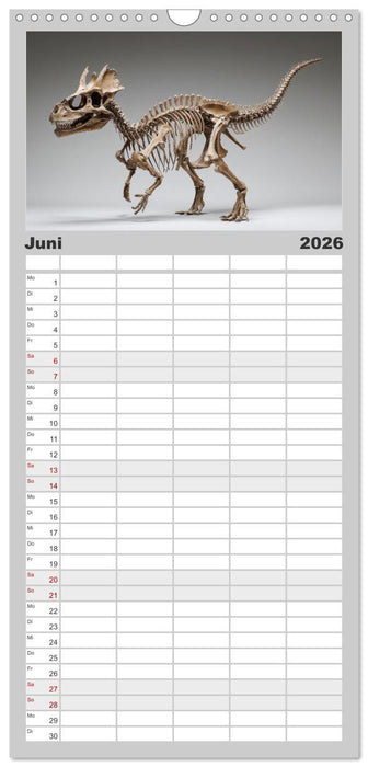 Knochen der Giganten - Dinosaurier im Porträt (CALVENDO Familienplaner 2026)