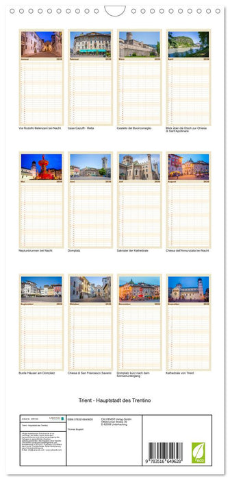 Trient - Hauptstadt des Trentino (CALVENDO Familienplaner 2026)