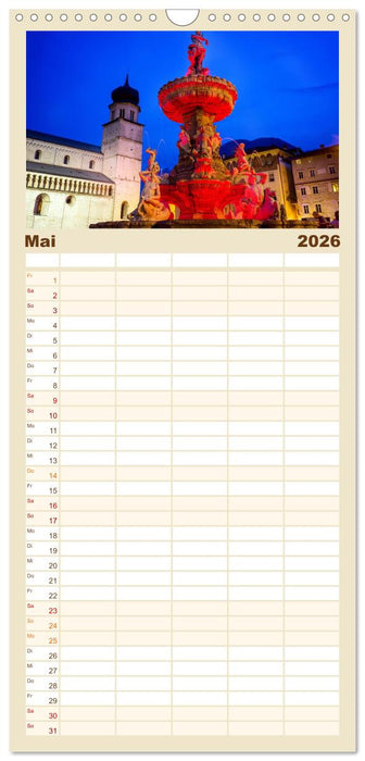 Trient - Hauptstadt des Trentino (CALVENDO Familienplaner 2026)