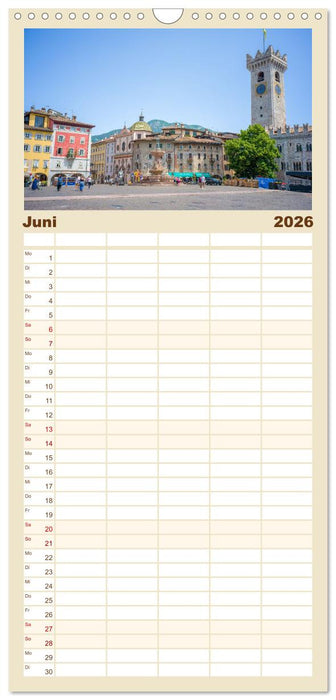 Trient - Hauptstadt des Trentino (CALVENDO Familienplaner 2026)