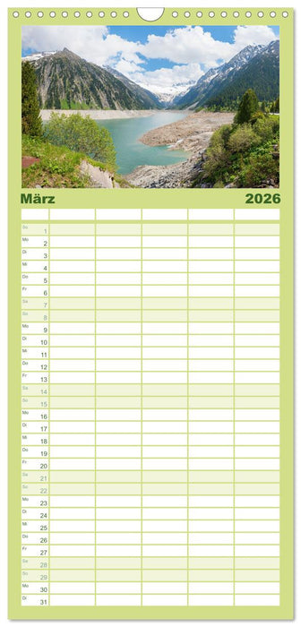 Zillertal - Bergidylle rund um Mayrhofen 2026 (CALVENDO Familienplaner 2026)