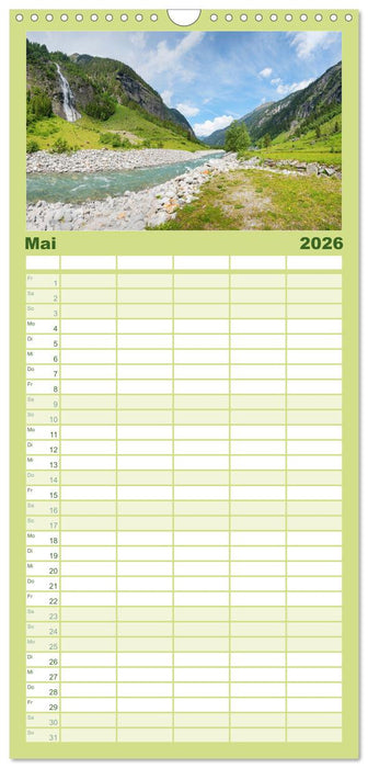 Zillertal - Bergidylle rund um Mayrhofen 2026 (CALVENDO Familienplaner 2026)