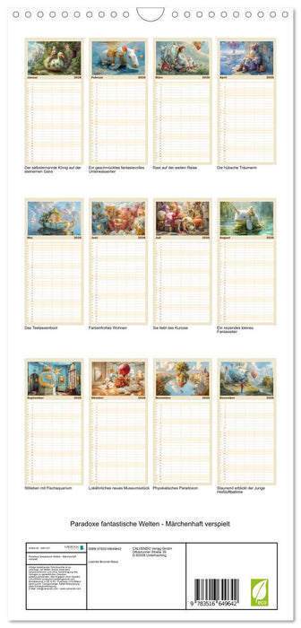 Paradoxe fantastische Welten - Märchenhaft verspielt (CALVENDO Familienplaner 2026)