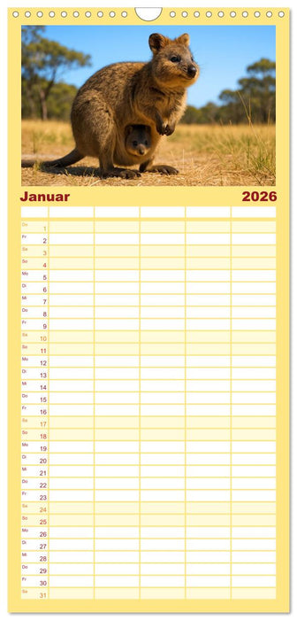 Die vielleicht nettesten Wildtiere (CALVENDO Familienplaner 2026)