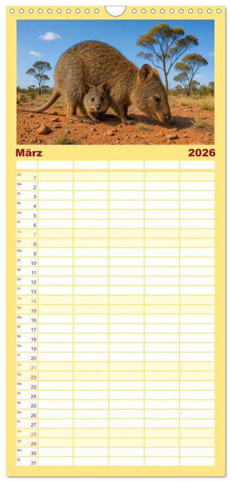 Die vielleicht nettesten Wildtiere (CALVENDO Familienplaner 2026)