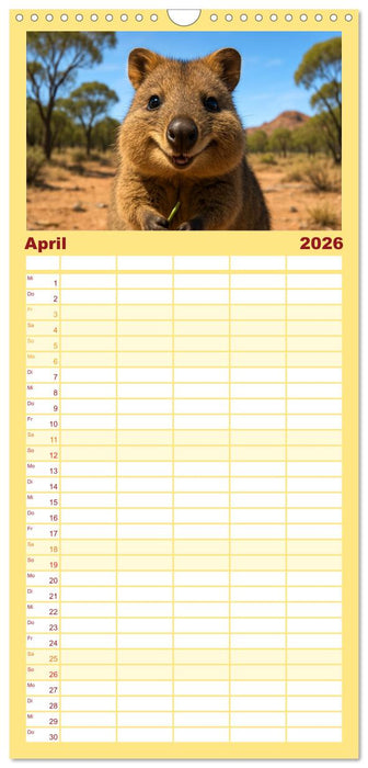 Die vielleicht nettesten Wildtiere (CALVENDO Familienplaner 2026)