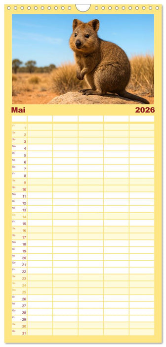 Die vielleicht nettesten Wildtiere (CALVENDO Familienplaner 2026)