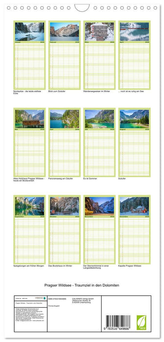 Pragser Wildsee - Traumziel in den Dolomiten (CALVENDO Familienplaner 2026)