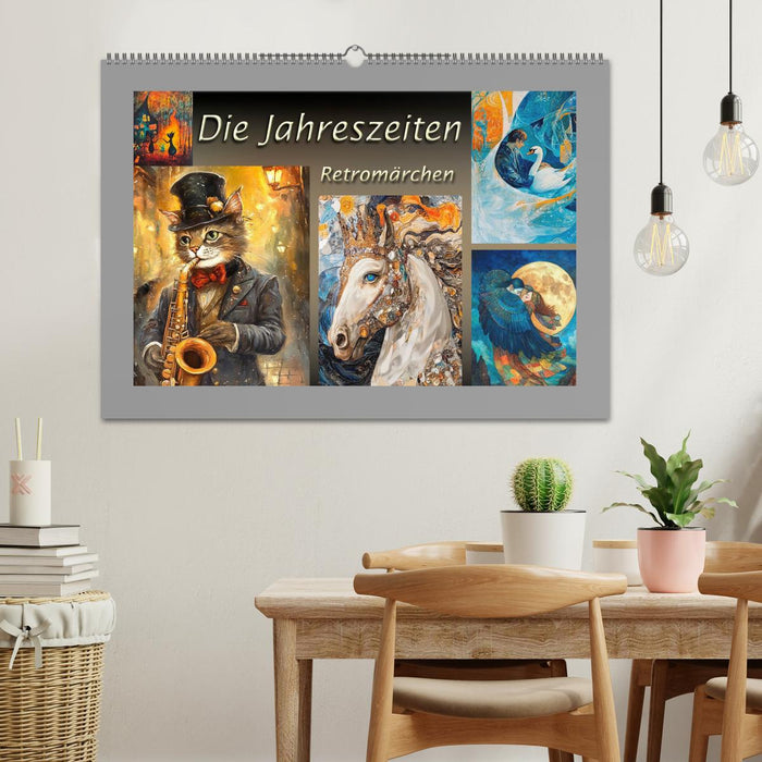 Die Jahreszeiten. Retromärchen (CALVENDO Wandkalender 2026)