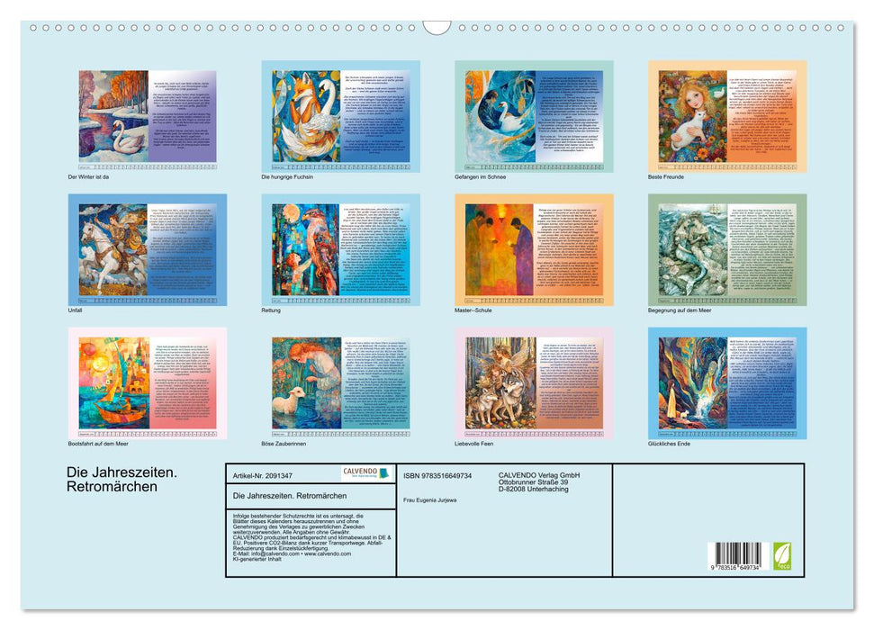 Die Jahreszeiten. Retromärchen (CALVENDO Wandkalender 2026)