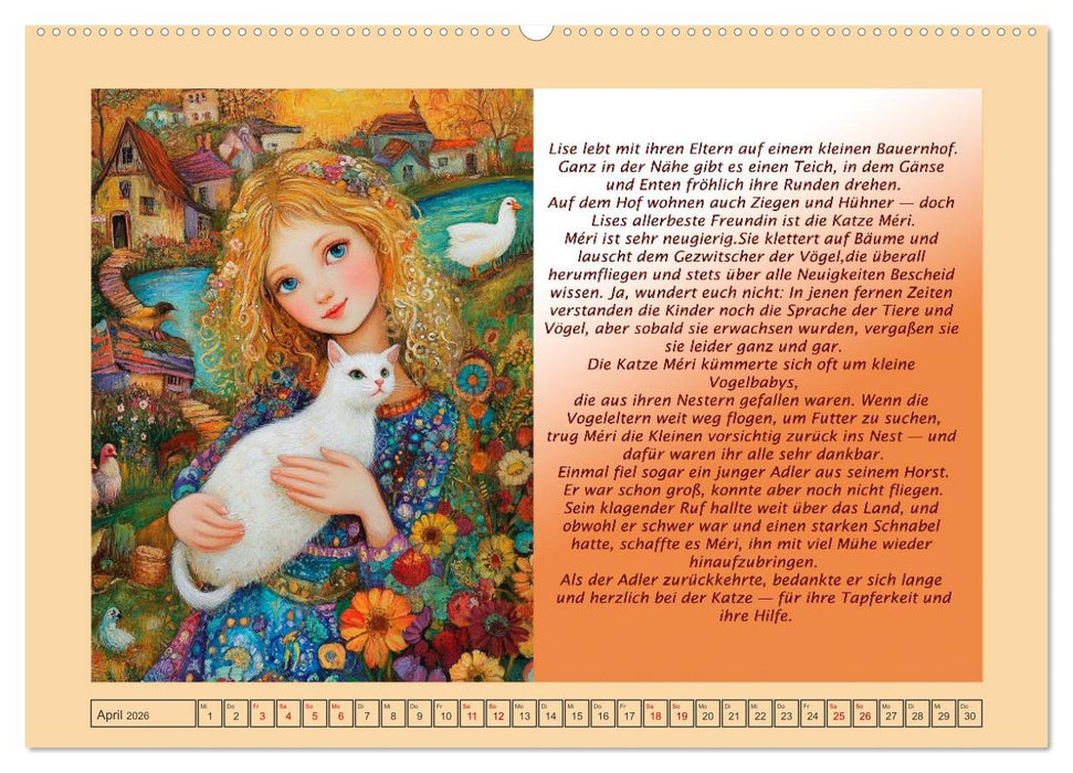 Die Jahreszeiten. Retromärchen (CALVENDO Wandkalender 2026)