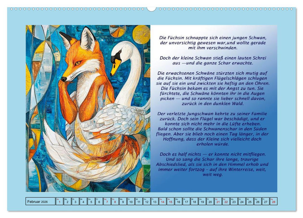 Die Jahreszeiten. Retromärchen (CALVENDO Premium Wandkalender 2026)