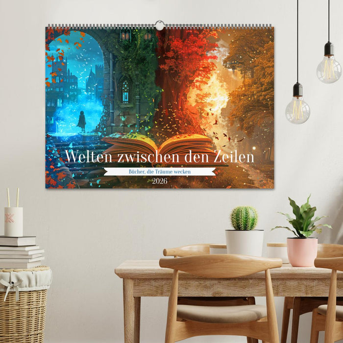 Welten zwischen den Zeilen - Bücher, die Träume wecken (CALVENDO Wandkalender 2026)