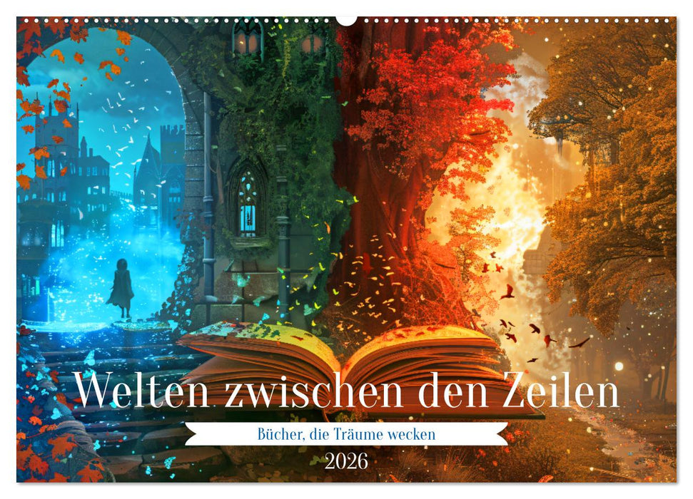 Welten zwischen den Zeilen - Bücher, die Träume wecken (CALVENDO Wandkalender 2026)