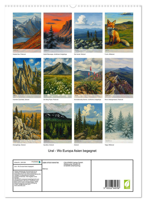 Ural - Wo Europa Asien begegnet (CALVENDO Premium Wandkalender 2026)