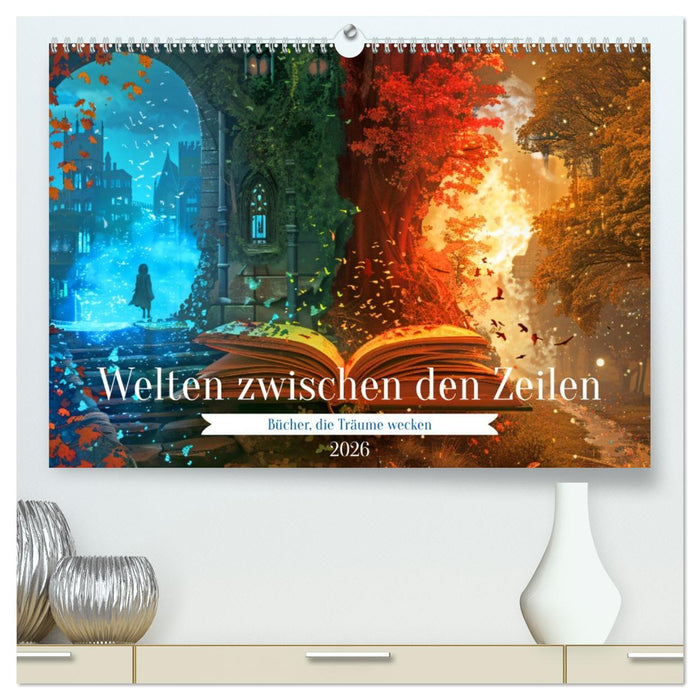 Welten zwischen den Zeilen - Bücher, die Träume wecken (CALVENDO Premium Wandkalender 2026)