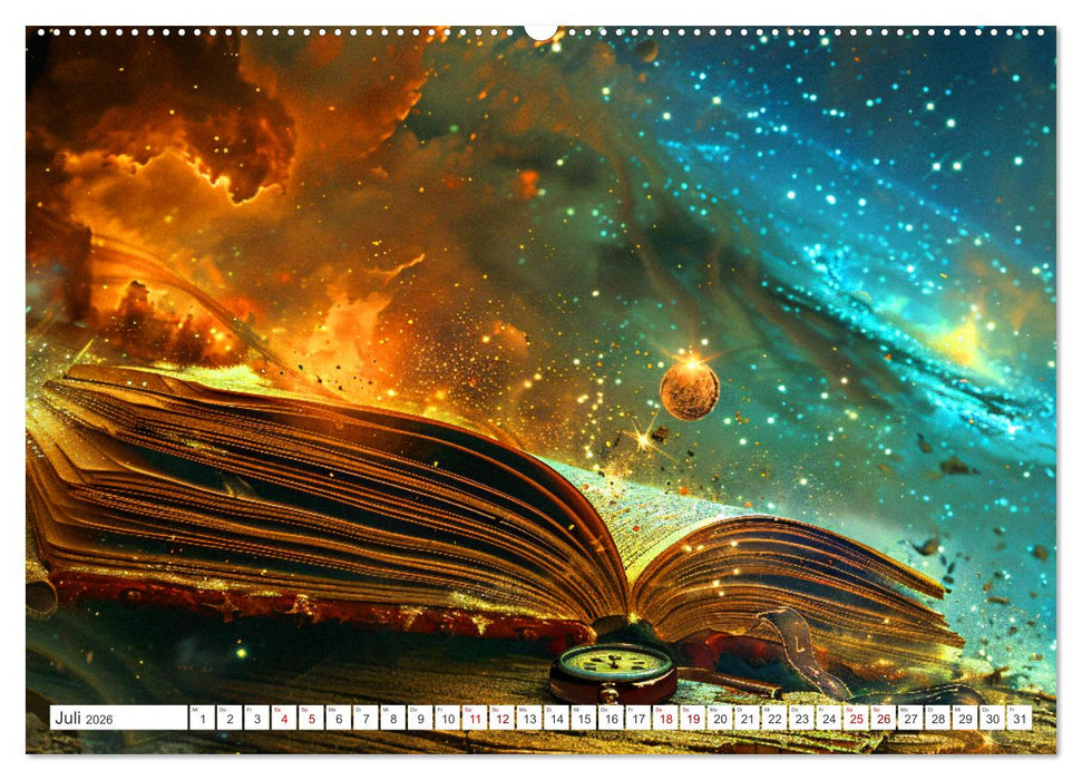 Welten zwischen den Zeilen - Bücher, die Träume wecken (CALVENDO Premium Wandkalender 2026)