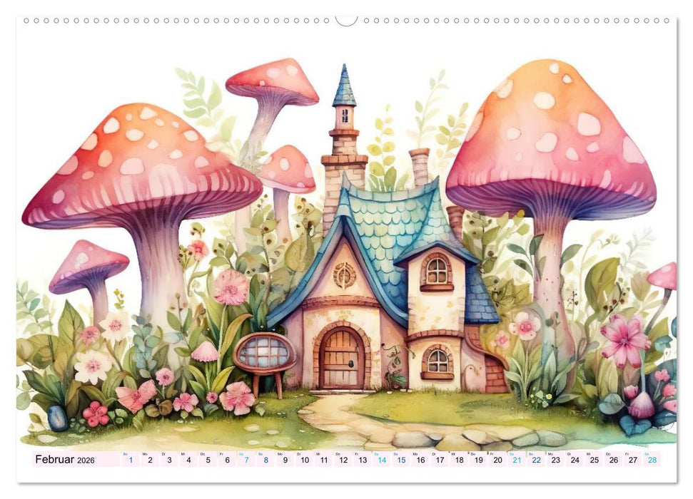 Märchenhafte Feenhäuschen (CALVENDO Wandkalender 2026)