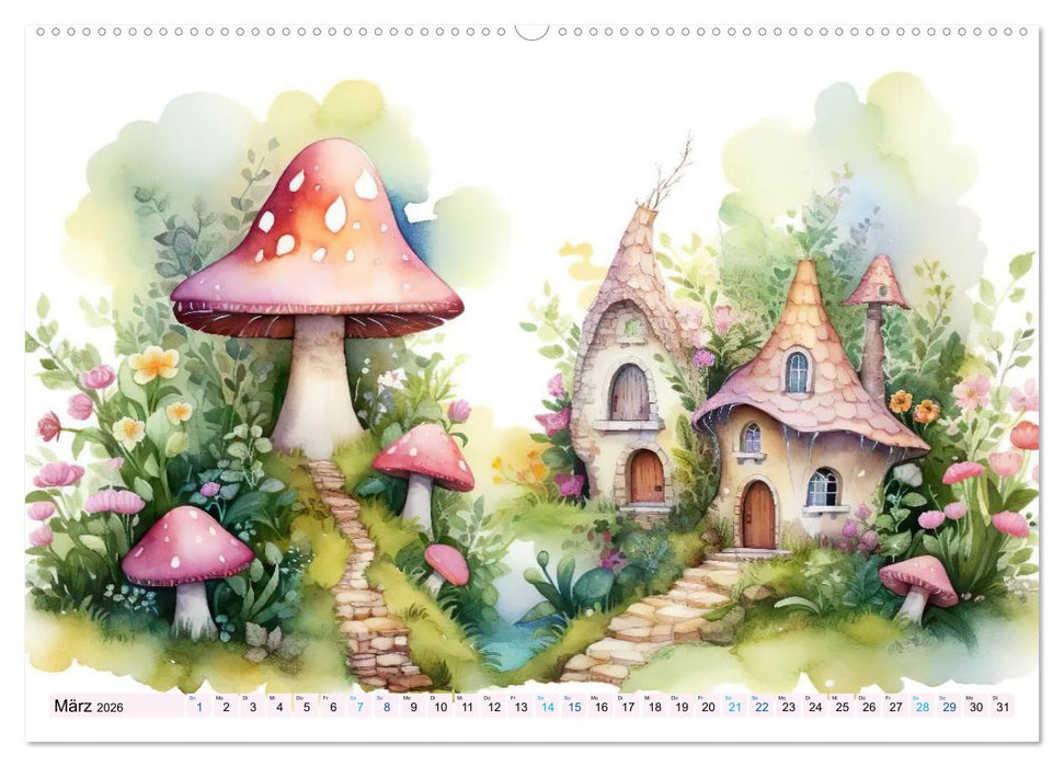 Märchenhafte Feenhäuschen (CALVENDO Wandkalender 2026)