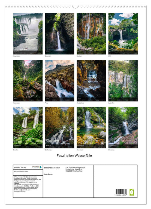 Faszination Wasserfälle (CALVENDO Wandkalender 2026)