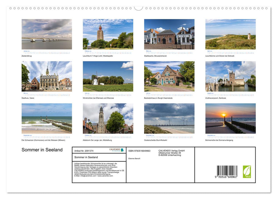 Sommer in Seeland (CALVENDO Premium Wandkalender 2026)