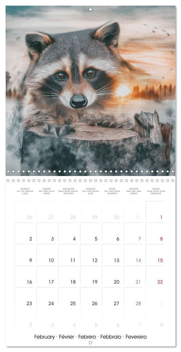 Animaux sauvages de la forêt (CALVENDO Calendrier mensuel 2026)