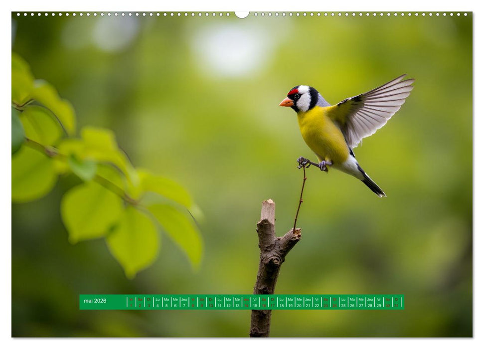 Les chanteurs de nos régions - Notre nature intime (CALVENDO Calendrier mensuel 2026)
