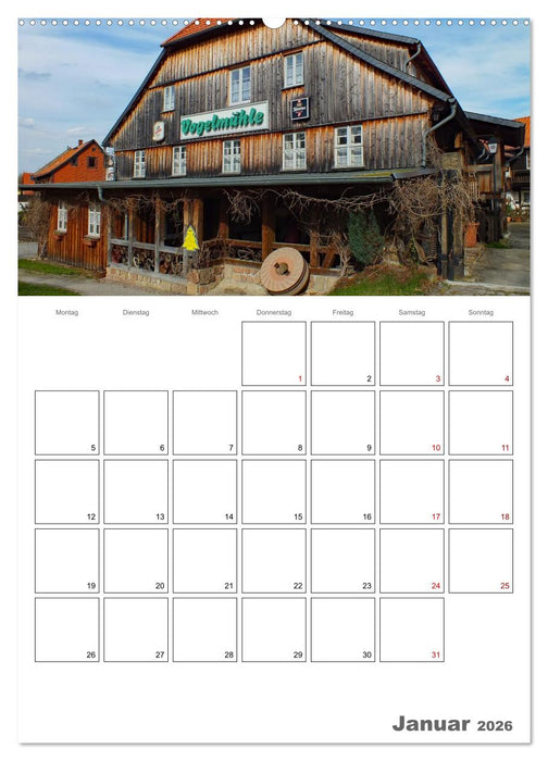 Ilsenburg im Harz - Terminplaner (CALVENDO Premium Wandkalender 2026)