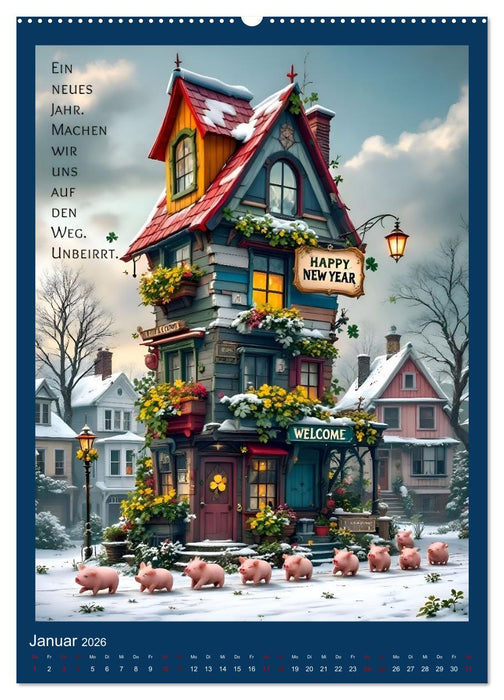 Hausgeflippt (CALVENDO Premium Wandkalender 2026)