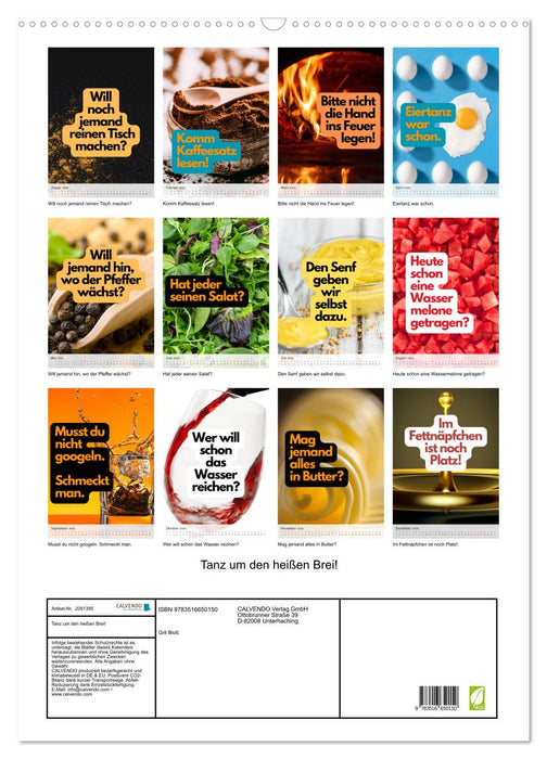 Tanz um den heißen Brei! (CALVENDO Wandkalender 2026)
