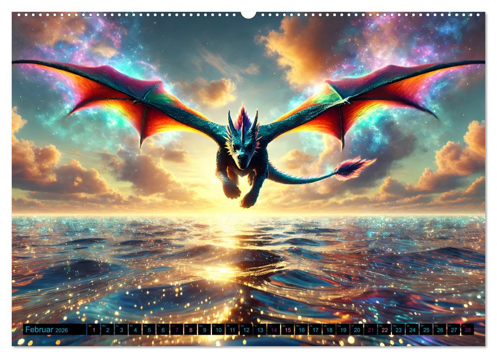 Prächtige Drachen, gut oder böse? (CALVENDO Premium Wandkalender 2026)