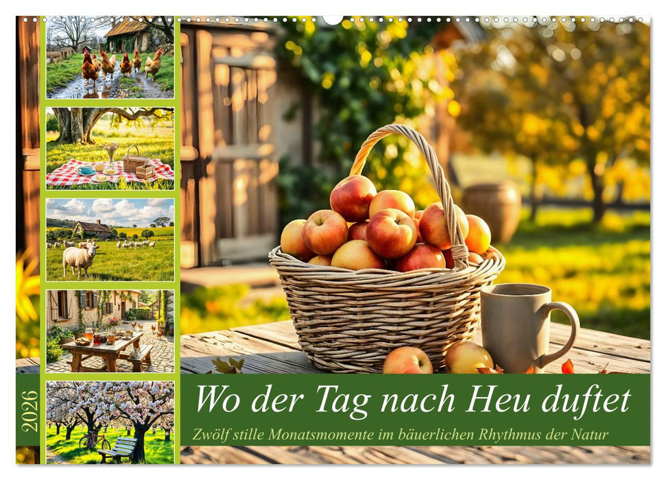 Wo der Tag nach Heu duftet - Zwölf stille Monatsmomente im bäuerlichen Rhythmus der Natur (CALVENDO Wandkalender 2026)