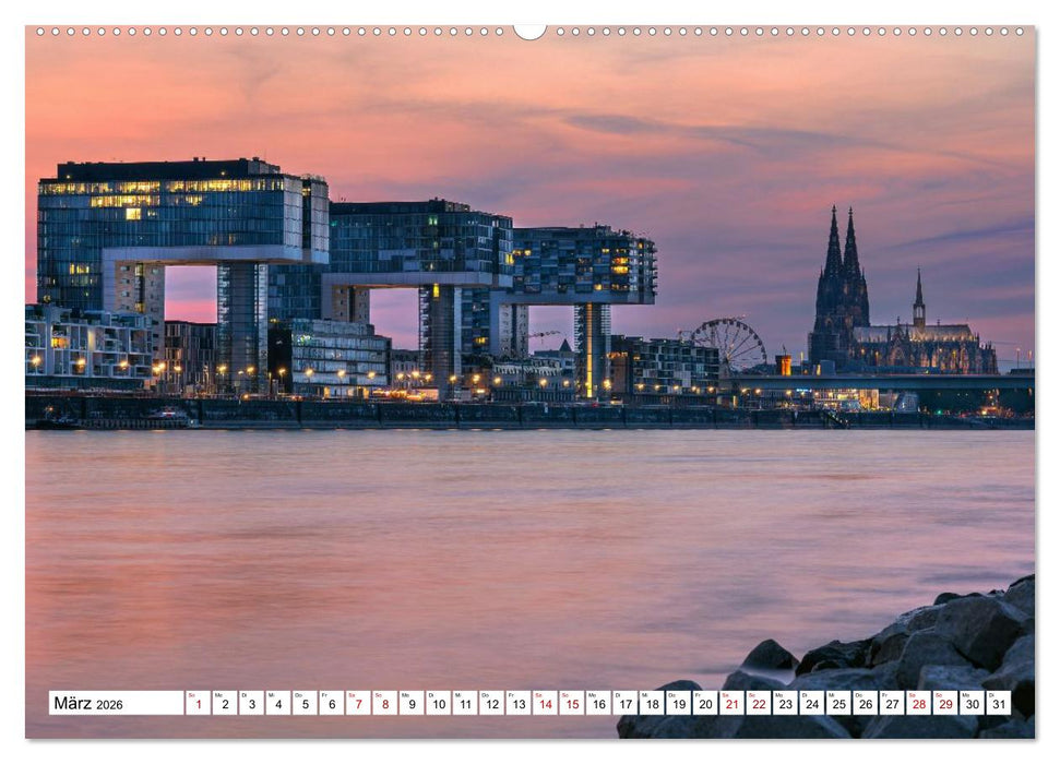 Urbane Impressionen: Domstadt Köln - Lebensgefühl am Rhein (CALVENDO Wandkalender 2026)