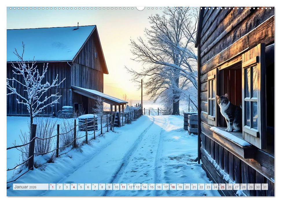 Wo der Tag nach Heu duftet - Zwölf stille Monatsmomente im bäuerlichen Rhythmus der Natur (CALVENDO Premium Wandkalender 2026)