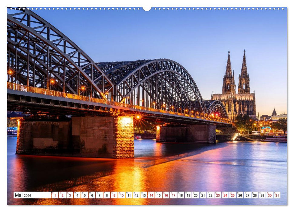 Urbane Impressionen: Domstadt Köln - Lebensgefühl am Rhein (CALVENDO Premium Wandkalender 2026)