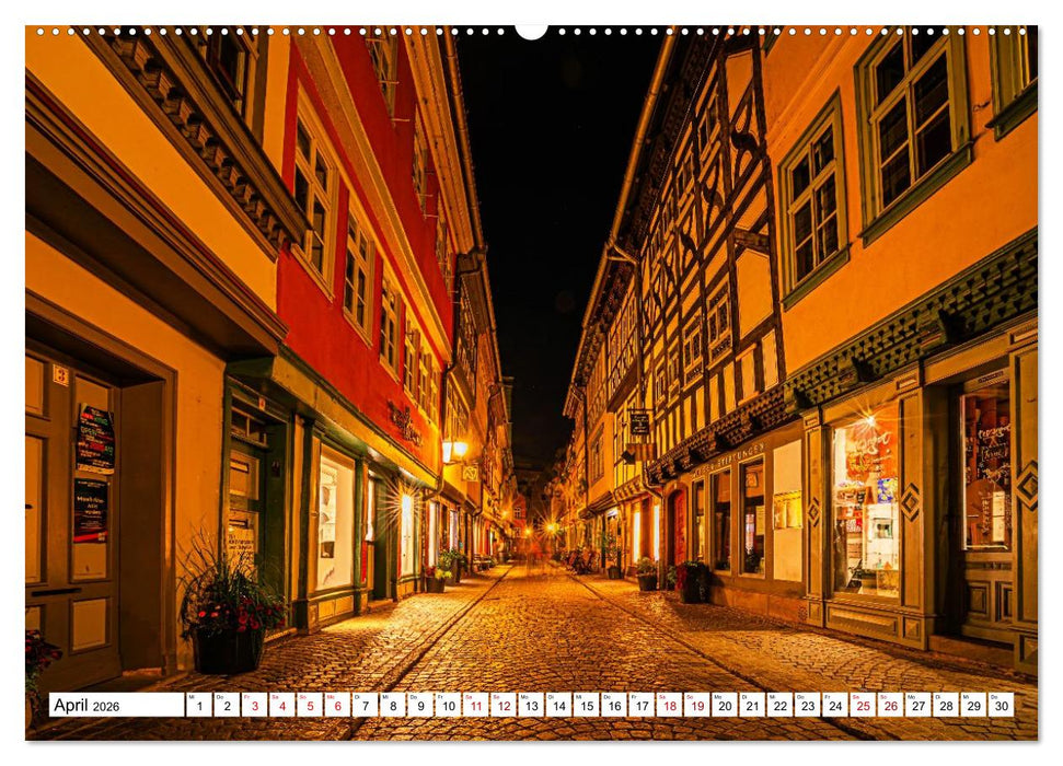 Rund um die Krämerbrücke - Ein Stück Mittelalter in Erfurt (CALVENDO Premium Wandkalender 2026)