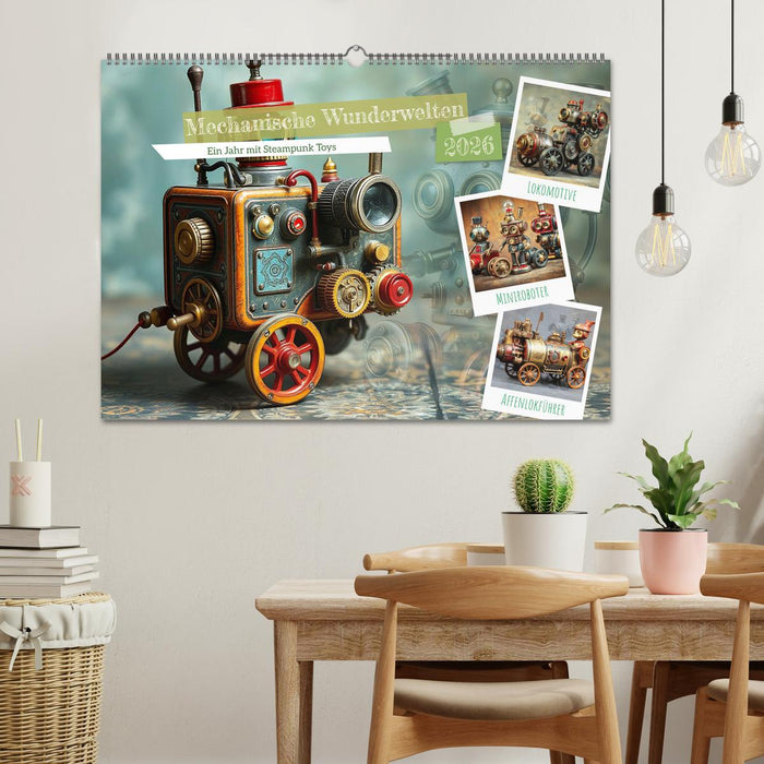 Mechanische Wunderwelten - Ein Jahr mit Steampunk Toys (CALVENDO Wandkalender 2026)