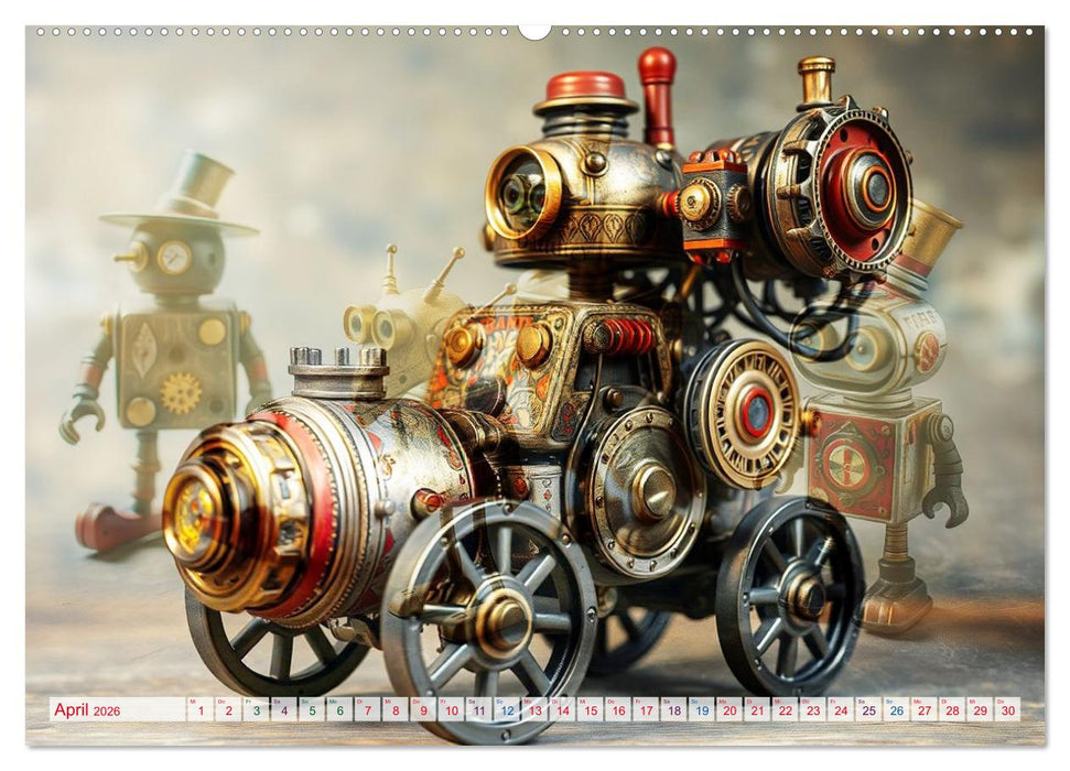 Mechanische Wunderwelten - Ein Jahr mit Steampunk Toys (CALVENDO Wandkalender 2026)