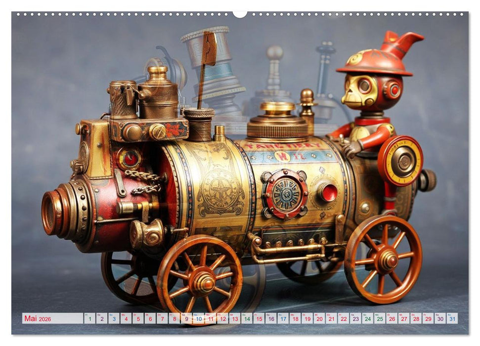 Mechanische Wunderwelten - Ein Jahr mit Steampunk Toys (CALVENDO Wandkalender 2026)