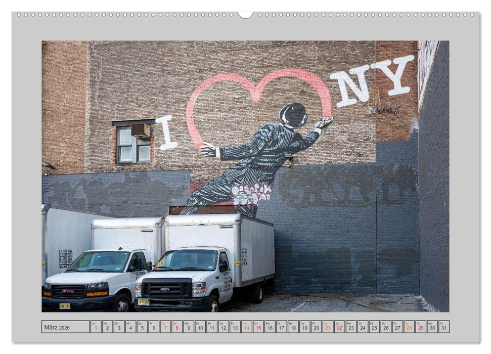 Street Art New York – Ikonen der Wandkunst (CALVENDO Premium Wandkalender 2026)